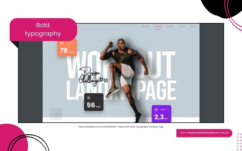 Top Landing Page Design Trends to Watch in 2025 - Bold typography