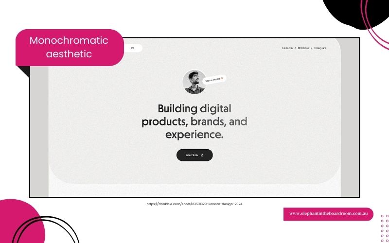 Top Landing Page Design Trends to Watch in 2025 - Monochromatic Aesthetic