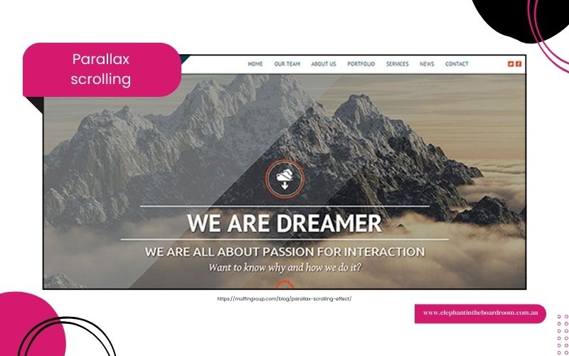 Top Landing Page Design Trends to Watch in 2025 - Parallax Scrolling